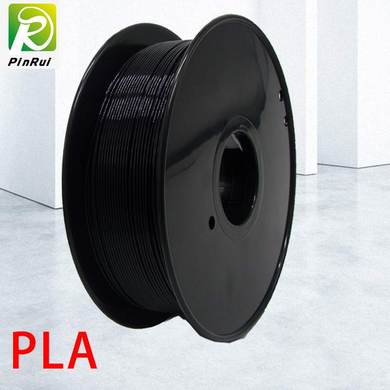 Pinrui de alta calidad 1kg 3D PLA Impresora Filamento Negro Color Negro