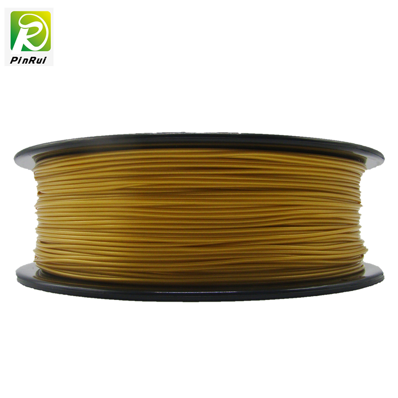 Pinrui de alta calidad 1kg 3D PLA Impresora Filamento Color de oro amarillo