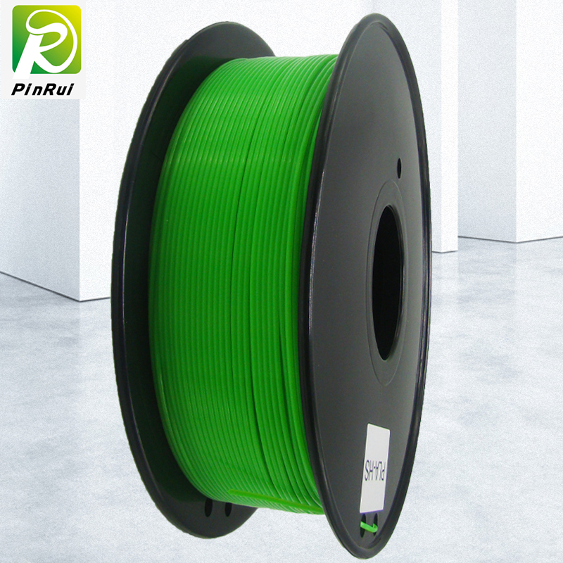 Pinrui de alta calidad 1kg 3D PLA Impresora Filamento transparente verde color