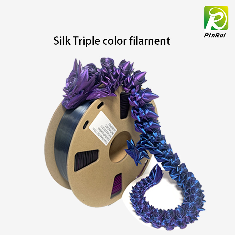 Filamento de filamento PLA Filamento de triple color, 175 mm 3D Filament, Filamento de impresora 3D
